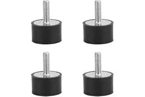 SHARAINN Attacco in gomma, 4 pezzi Filettatura femmina Attacco in gomma Ammortizzatore isolatore bobina antivibrazione M6 per compressori d'aria Motori Motori a benzina(VE25*15 M6*18)