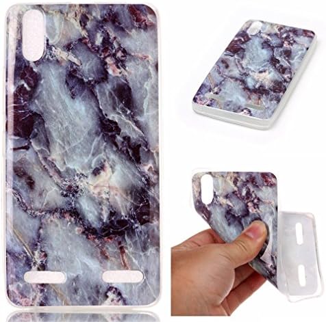 Soft Back Case Cover for Lenovo A6000, MightyCase Silicone Case Printed Marble Stone Pattern TPU Bumper Protective Slim Gel Skin Rubber Case Flexible Shock Scratch Resist Protection Shell for Lenovo A6000