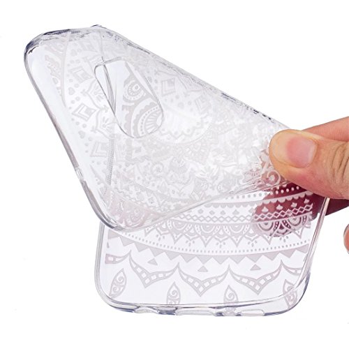 KSHOP Taschen Samsung Galaxy S7 Hülle TPU Silikon Case Schutzhülle durchsichtig transparent Ultra dünn kratzfeste Anti-Fingerprint – Indien Deep Purple Mandala - 4