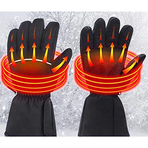 Teepao Electric Heated Gloves,Men Women Rechargeable Electric Warm Heated Gloves Battery Powered Heat Gloves Kit,Winter Sport Thermal Insulate Gloves for Climbing Skiing Hiking,Touchscreen Handwarmer