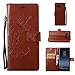 Produktbild Hülle für Samsung Galaxy Note 8,Samsung Galaxy Note 8 Lederhülle,PU Leder Tasche für Samsung Galaxy Note 8,Leweiany Elegant Luxus Extra Dünn Tasche Braun Premium Schmetterling Blumen Muster Leder Brieftasche Flip Wallet Ständer Cover in Book Style Tasche Case Handyhülle Schutzhülle mit Kartenfach Aufstellfunktion Magnetverschluss für Samsung Galaxy Note 8 Schutzhülle Handytasche
