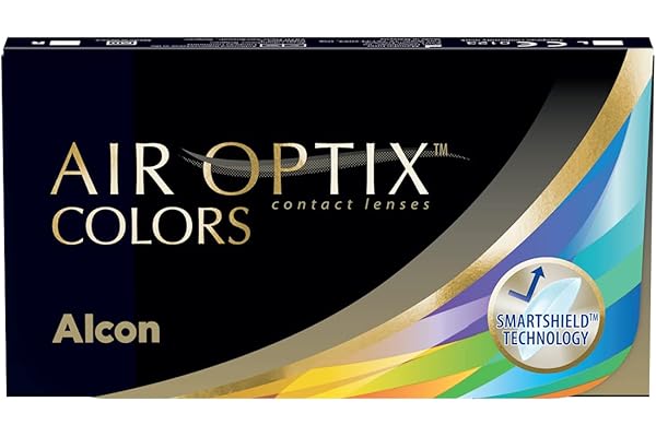 Air Optix Colors Sterling Gray Lentes de contacto de reemplazo mensual, Pack de 2, R 8.6 mm, D 14.2 mm, 0 Diopt