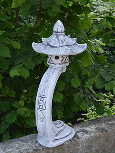Herrliche große Steinlaterne Rankei Steinlampe aus Steinguss, frostfest - 3
