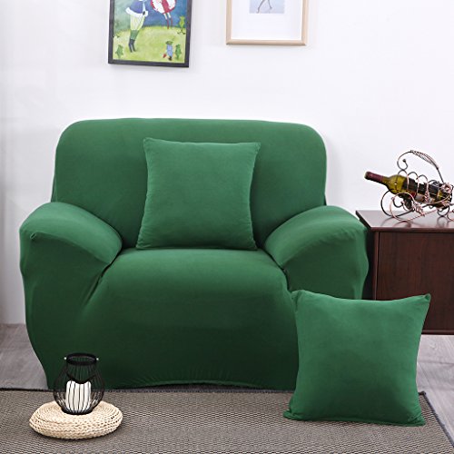 Einzelschlafcouch Sitzbezug Slipcover Sofa Husse Dekor Spandex-Stretch – Grün - 2
