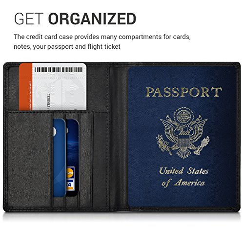 kwmobile Funda con bloqueo RFID para pasaporte y DNI estuche de cuero sint tico para tarjetas de cr dito - cubierta con tarjetero en negro reviews kwmobile Funda con bloqueo RFID para pasaporte y DNI estuche de cuero sint tico para tarjetas de cr dito - cubierta con tarjetero en negro