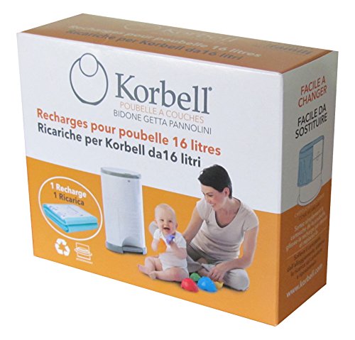Korbell Bin Liner Standard Refill, 16 Litre, Green