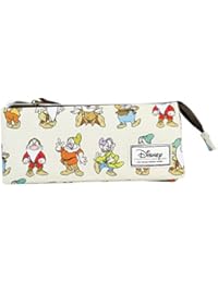 Disney Los Siete Enanitos Seven Estuche Portatodo con 3 Cremalleras Escolar Làpices de colores Necesser