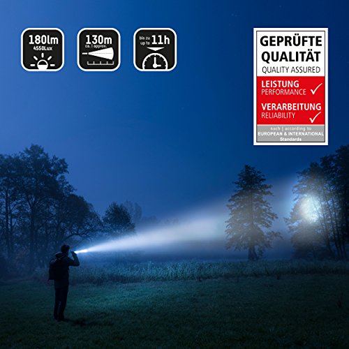 ANSMANN Future Multi-Funktions LED-Taschenlampe fokussierbar + Arbeitslicht + Signal-Blinklicht + Haltemagnet inkl. Gürtelclip & 3x AAA Alkaline Batterie - 3
