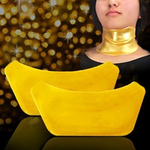 5starwarehouse® Collagen Masks 24k Crystal Gold Anti Wrinkle Ageing - FACE, EYES, LIPS or NECK (3x Neck Masks)
