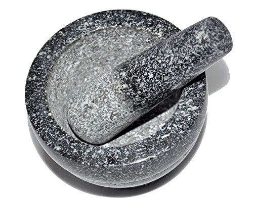 Mörser Mit Stößel aus massiver Granit Stein Gewürzmörser 9,5cm - 3