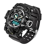 SANDA 2016 Neue Marke Mode Armbanduhr Herren G Stil Wasserdichte Sport Military Uhren Schock Herren Luxus Armbanduhr Analog Digital Quarz, Schwarz