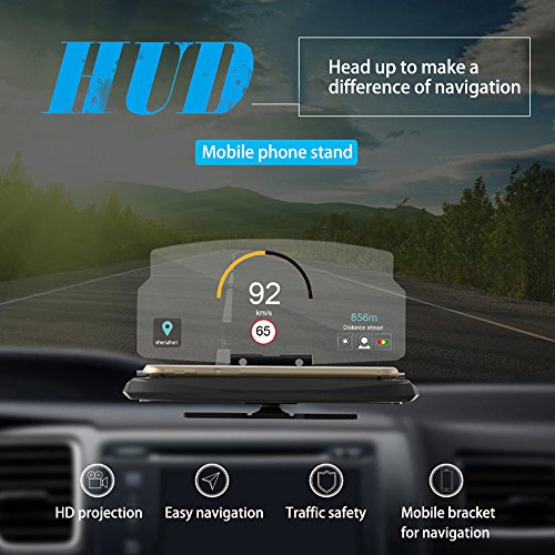 vonky universale 6.0Â pollici telefono titolare di navigazione della vista con Head Up Display per auto GPS