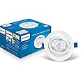 PHILIPS 6 Watt White LED Ceiling COB Round Spot Light with Adjustable Tilt | Cut out: 73mm | Natural White, Pack of 1 (BrightSpot)