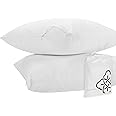 Bioweaves 100% Organic Cotton Breathable Pillow Protectors GOTS Certified with Zipped Closure – Square - 18” x 18”, 2-Pack