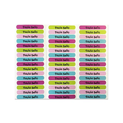 50 Etiquetas Adhesivas Personalizadas para marcar objetos, libros, fiambreras, etc. Medida 6 x 1 cm. Color 9