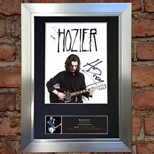 HOZIER Signed Autograph Mounted Photo Repro A4 Print no567 (Silver frame)