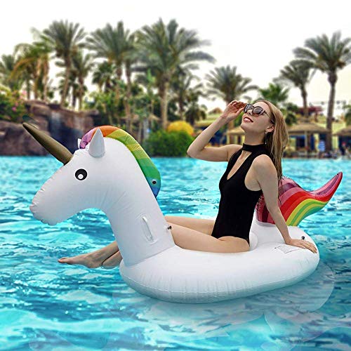 sky tears Bouee Gonflable Licorne, Bouee Piscine Adulte 200x100x90cm
