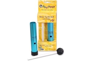 LP Latin Percussion Rhythmix Wow Earth Bell mit Schlegel, ungiftig, geeignet für Kinder ab 3 Jahren, LPR374, Vibra Tones, Klangröhre, Glockenspiel
