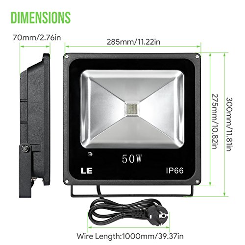 LE 50W RGB Fluter mit Fernbedienung 16 Farben 4 Modi IP66 Wasserdicht Mehrfarbig LED Flutlicht Farbwechsel Weihnachten Garten Deko beleuchtung - 5