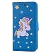Produktbild Samsung Galaxy J5 2017 Hülle, CXTcase Samsung J5 2017 Einhorn Glitzer Flip Cover Lederhülle Tasche Handyhülle mit Standfunktion Card Holder Kunstleder Handytasche Schutzhülle für Samsung Galaxy J5 2017 (US) Blau