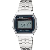 Casio A159WA-N1DF Retro Unisex Wristwatch, Grey, Standard