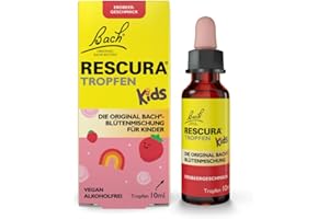 ‎BACH RESCURA Bach RESCURA KIDS Bachblüten Tropfen Erdbeergeschmack, 10ml I Bachblütenmischung für den Kinder I ehemals Rescue das Original