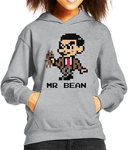 Mr Bean Pixelated Character Kid's Hooded Sweatshirt