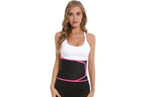 FEimaX Waist Trainer for Women Men Sauna Slimming Body Shaper Adjustable Sweat Belt Gym Fitness Waist Trimmer for Weight Loss and Fat Burning