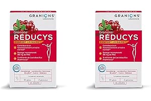 GRANIONS Reducys Contre l'inconfort urinaire à répétition 3 milliards de Lactobacillus rhamnosus, Canneberge, Cuivre, Sélénium, Bruyère Formule unique et complète 30 Gélules (Lot de 2)