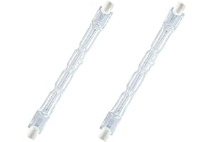 LEDLUX 2 Pezzi Lampade Alogena R7S Dimmerabile, Bianco Caldo 2800K, R7S 118mm 120W 2215 Lumen