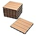 Produktbild SAM Terrassenfliesen WPC Kunststoff, 11er Spar Set für 1m², Farbe Teak, Garten klick-Fliese, Bodenbelag mit Drainage