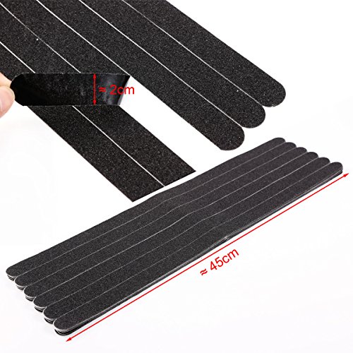 42 x 45*2cm Schwarz Selbstklebende ANTI Rutsch Streifen für Treppe Stufe Bad Dusche Badewanne Wanneneinlagen Antirutschstreifen Klebestreifen Rutschschutz - 2