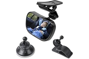 Qiwenr Specchietto Retrovisore Per Auto Per Bambini Specchietto Retrovisore Per Bambini,Specchietto Retrovisore Per Bambino In Auto Specchietto Per Bambini In Macchina (Nero)