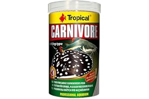Tropical Carnivore – foder för stora, köttätande fiskar (rocka, rovskatt), 1-pack (1 x 1 l)