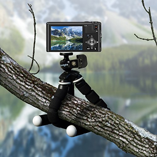 igadgitz Mini Tr  pied de Table Flexible L  ger Petite Taille Universel pour Appareil Photo Reflex Canon PowerShot SD600  SD630  SD640  SD750  SD900  SD 1000 - Noir