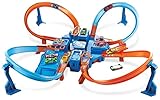 Alter: 6+ Hot Wheels DTN42 Action Criss Cross Crash Trackset, motorisiertes Auto Looping Spielset mit Parkplätzen inkl. 1 Spielzeugauto, ab 6 Jahren