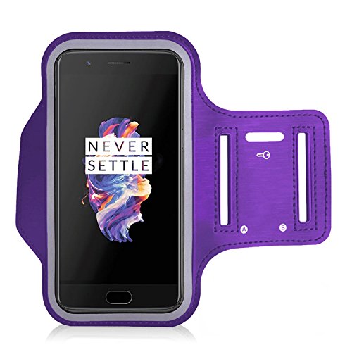 Armband-Case-Oneplus-5T-Armband-Case-for-Sports-Running-Jogging-Walking-Hiking-Workout-and-Exercise-Horseback-Riding-Shopping-Rollerblading-High-Quality-With-Key-Slots-by-AMPLE