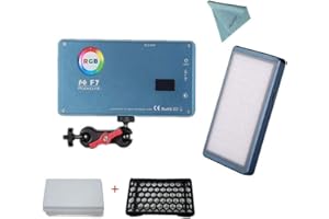 FE Falcon Eyes F7 RGB 12 W LED on Camera Light RGB Video Lights Wbudowany akumulator kieszonkowy rozmiar dwukolorowy 2500K-9000K z uchwytem miodu Softbox z funkcją adsorpcji magnesu