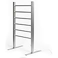Status Radiator Towel Rail, 6 Bar Electric Heated Towel Rail, Aluminium, Free Standing, Silver, AHTR-100W1PKB