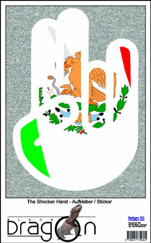 The Shocker Hand - Laptop Notebook Skin Sticker Cover Art Decal - 210x144 mm white Outline with Flag - Taiwan