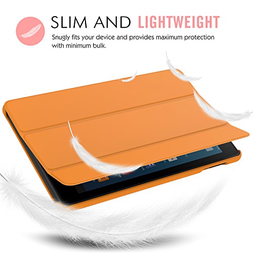 MoKo Hülle für Fire HD 2016 8 Zoll – Ultra Slim Lightweight Schutzhülle Smart Cover mit Auto Schlaf / Wach Funktion und Standfunktion für Fire HD Tablet (Vorherige 6. Generation – 2016), Orange - 5