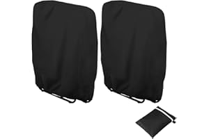 FOKH Funda de Chaise Longue Plegable, 2 Piezas, Funda Protectora para Chaise Longue Plegable, Funda para Chaise Longue jardín Impermeable, Funda Relax jardín para sillón Relajado, W71 × H110 cm (Negro)