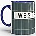 Produktbild Tassendruck Berlin-Tasse Westphalweg Innen & Henkel Dunkelblau - von Tom Bäcker - U-Bahn/U-Bahnhöfe/Souvenir aus der Hauptstadt/Becher/Kaffeetasse/Mug/Cup - Qualität Made in Germany