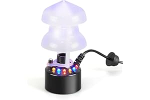 FITNATE Spritzschutz Ultraschall Nebler für Halloween Pumpkin und Hexentopf, ultraschall Vernebler, 12 LED Nebelmaschine, Mister für Springbrunnen-Teich, Nebelmenge≥300ml/H, für Feiertage, Party