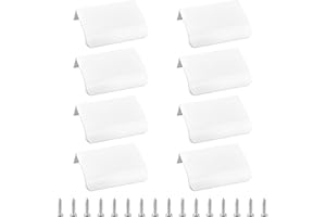MOROBOR 8pcs Finger Edge Pull Aluminum Alloy Invisible Wardrobe Handles Recessed Concealed Handles for Cabinets, Drawers, Sliding Doors, Closets(50mm, White)