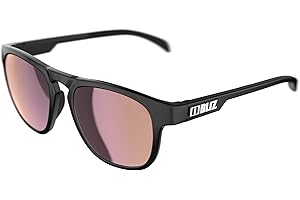 Bliz Unisex 54907-14 Sportsonnenbrille Ace, Rauch-rotgoldenen Gläsern, Schwarz mit goldfarbenen Rauchgläsern, Einheitsgröße