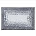Produktbild HUOXIAO Polyester Shaggy Stark Saugfähige Boden Badezimmer Matte Einzigartige Rutschfeste Unterstützung Haushalt Teppich (Grau-Weiß),50X80cm