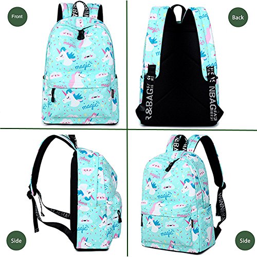 Sac à Dos Cartable Sac à dos Scolaire Unisexe Sac à dos décole fashion/élégants Sac à dos à imprimés Sac à dos d'école pour les filles (Licorne)