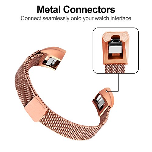 Ersatz Fitbit Alta und Alta HR Armbänder, Milanese Edelstahl Metall Armband für Fitbit Alta HR und Fitbit Alta - 5