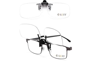 LUFF Clip On Okulary do czytania i Flip Up -Niebieskie światło blokujące okulary powiększające, okulary powiększające czytniki dla mężczyzn i kobiet